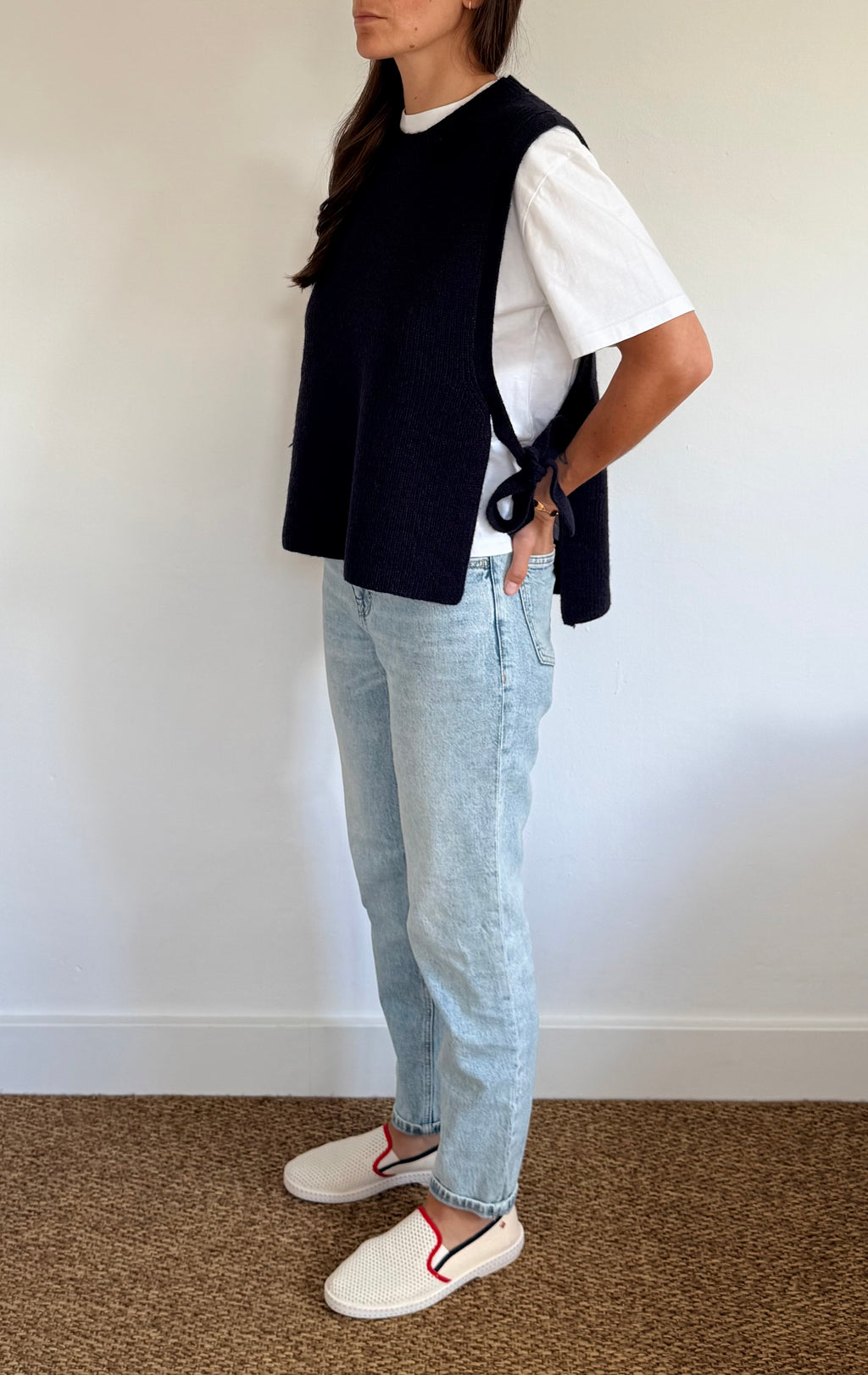 Pull sans manches marine Henri