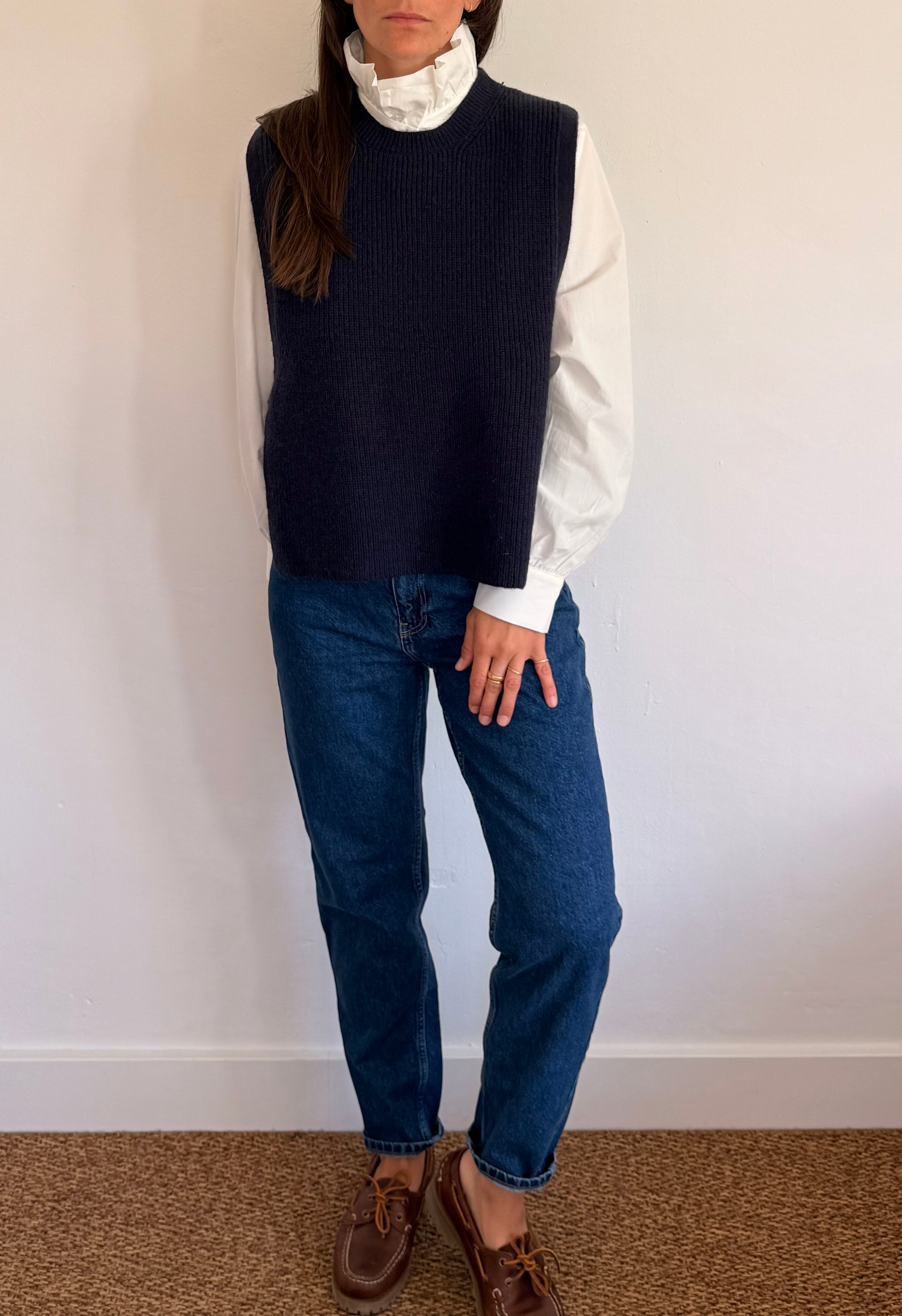Pull sans manches marine Henri