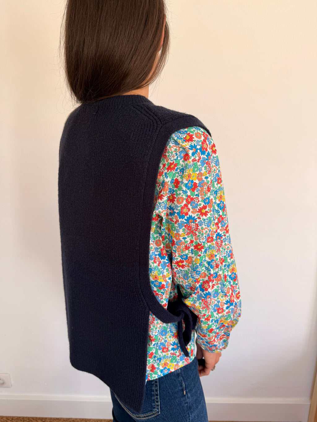 Pull sans manches marine Henri