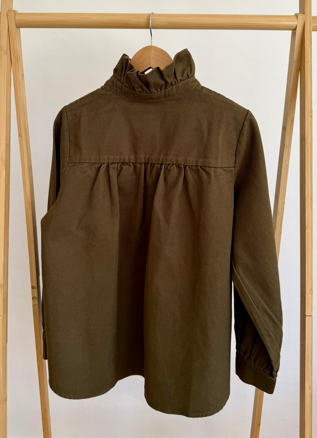 Chemise en jean kaki Margaux