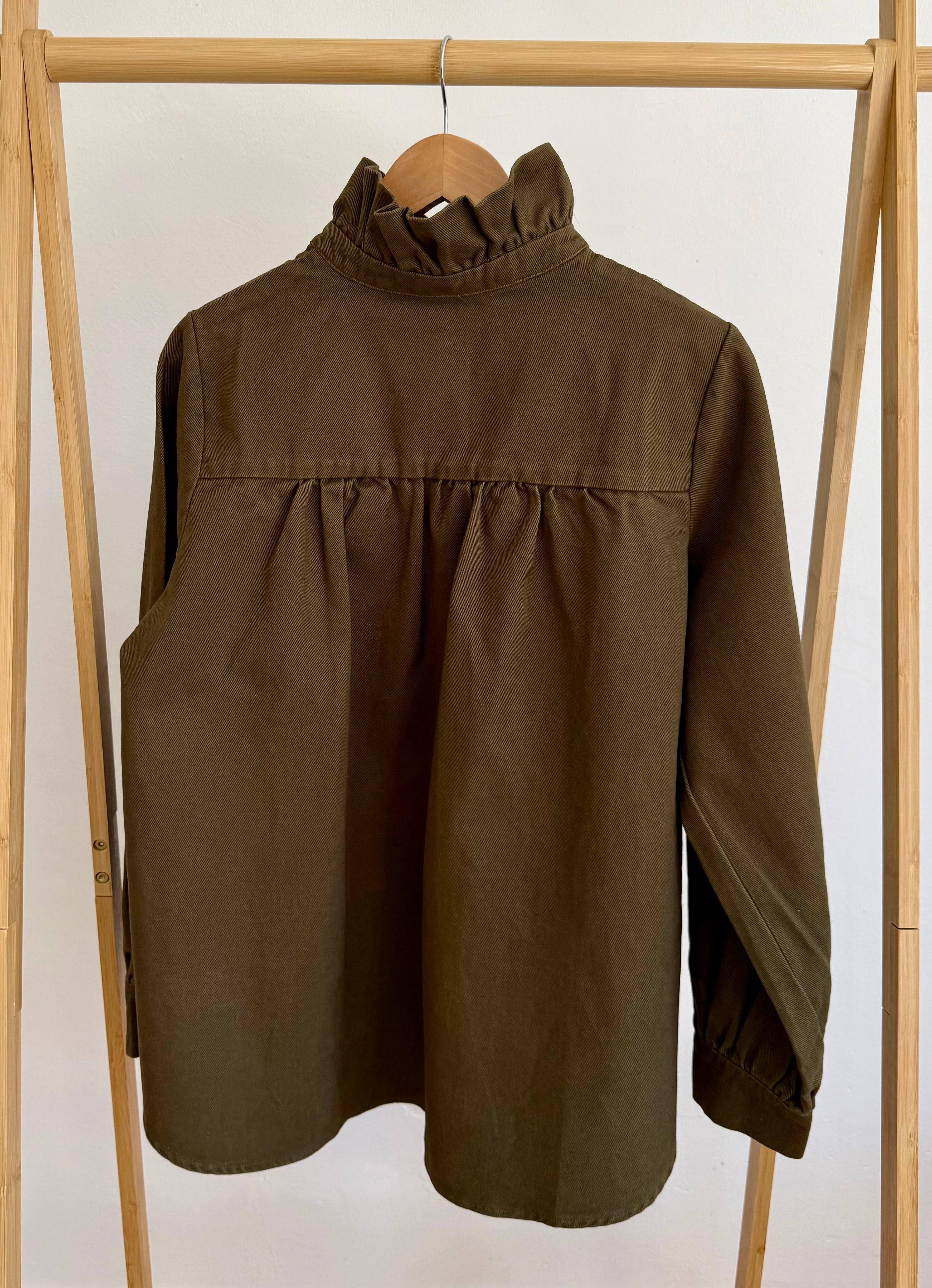 Chemise en jean kaki Margaux