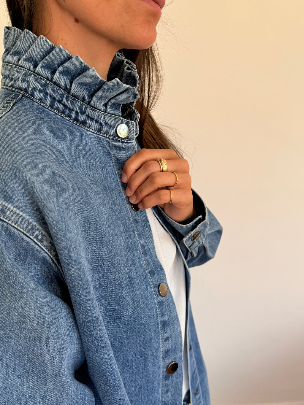 Chemise en jean bleu Margaux