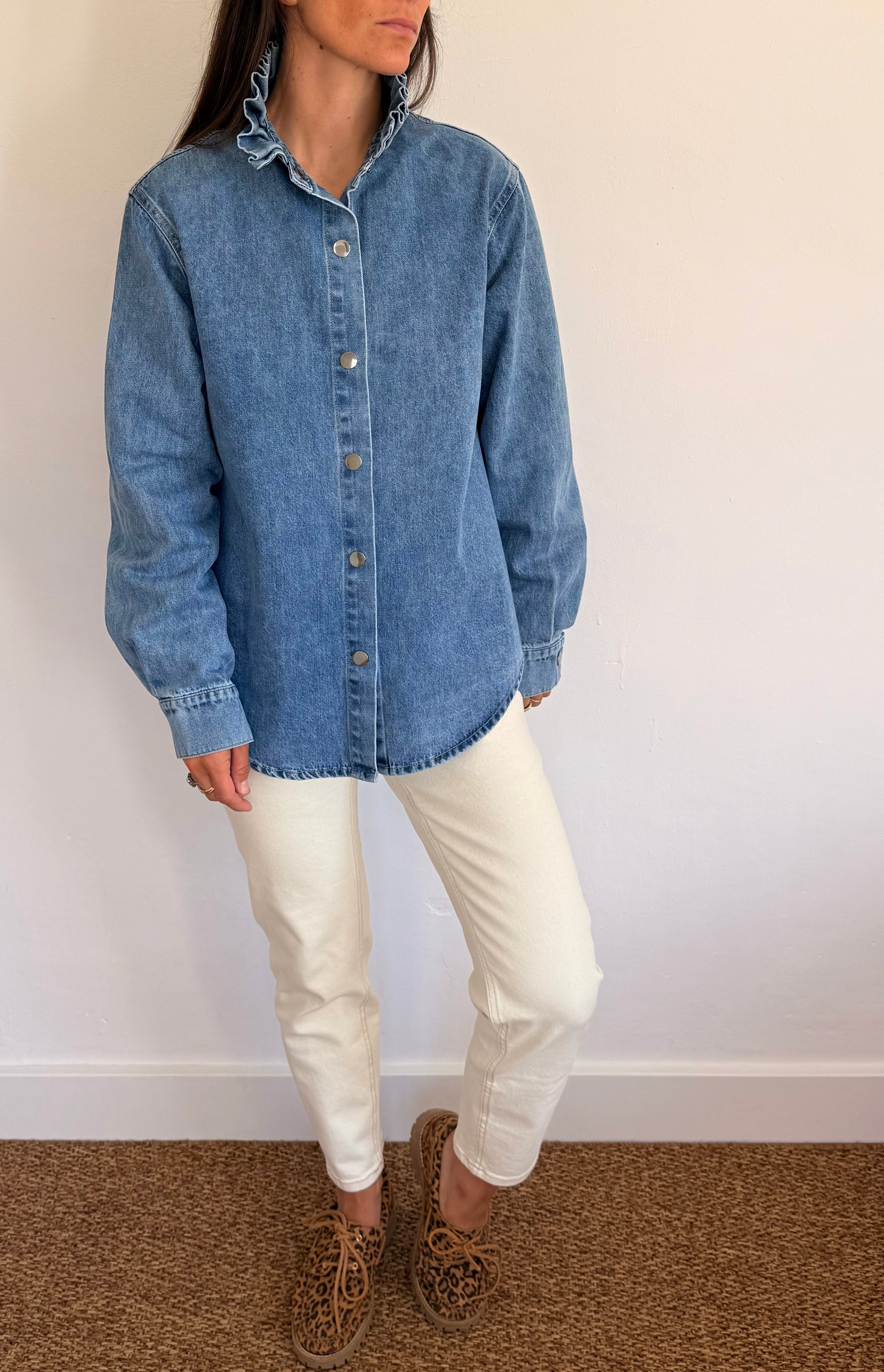Chemise en jean bleu Margaux