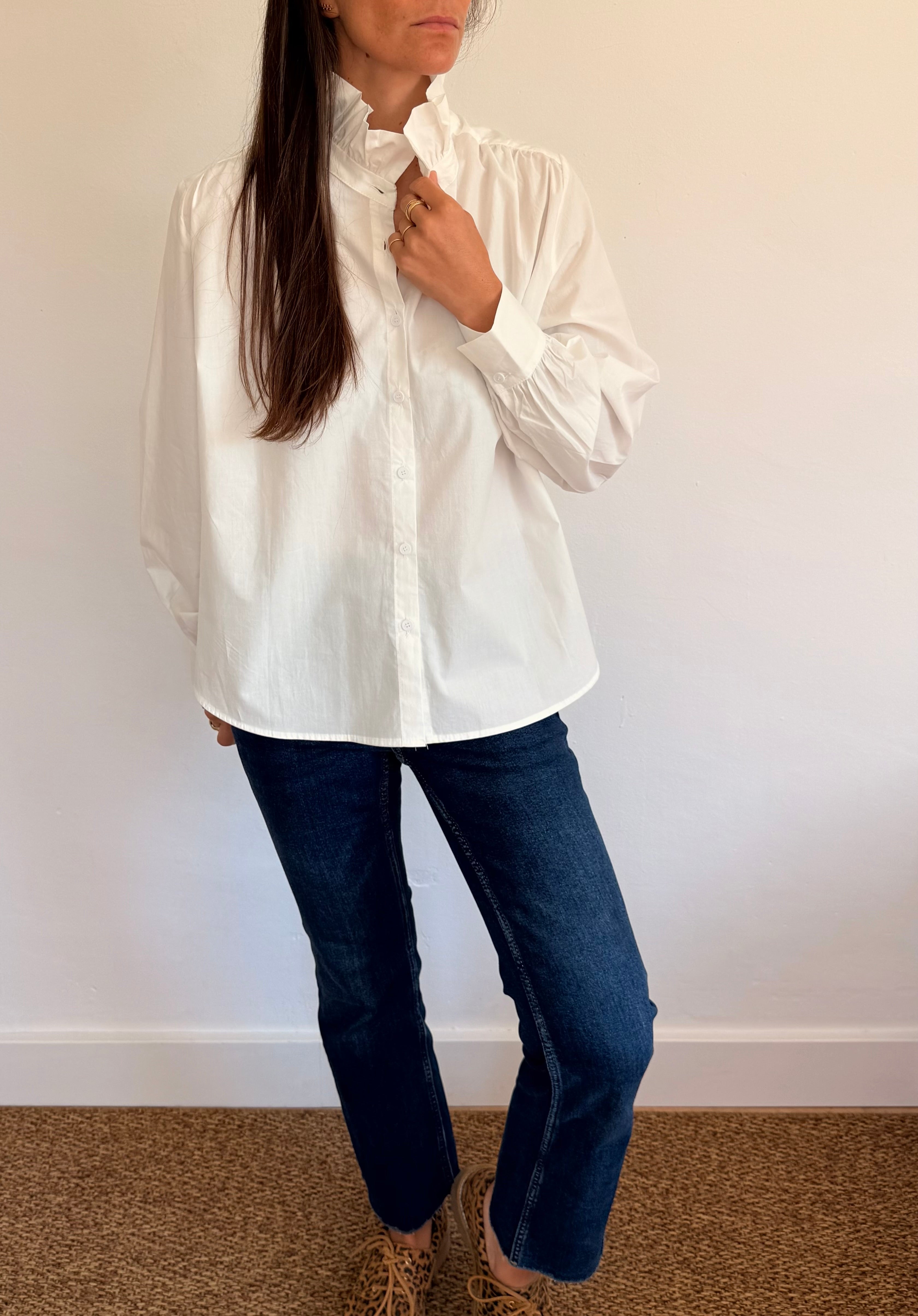 Chemise col volant Colette