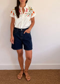 Chemise brodée fleurie Agathe