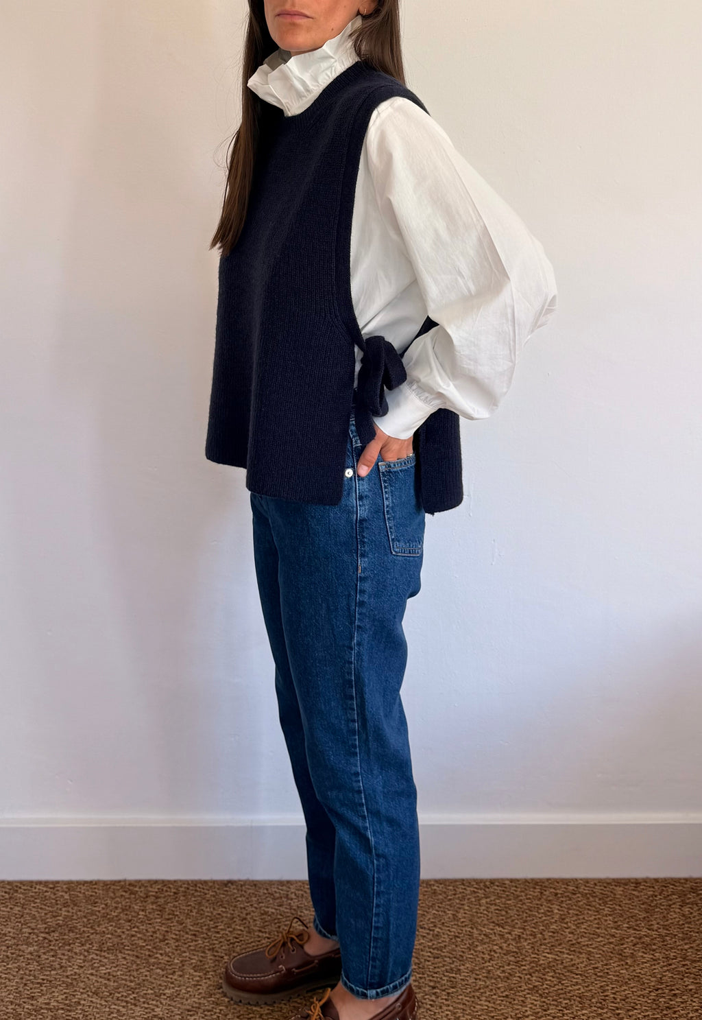 Pull sans manches marine Henri