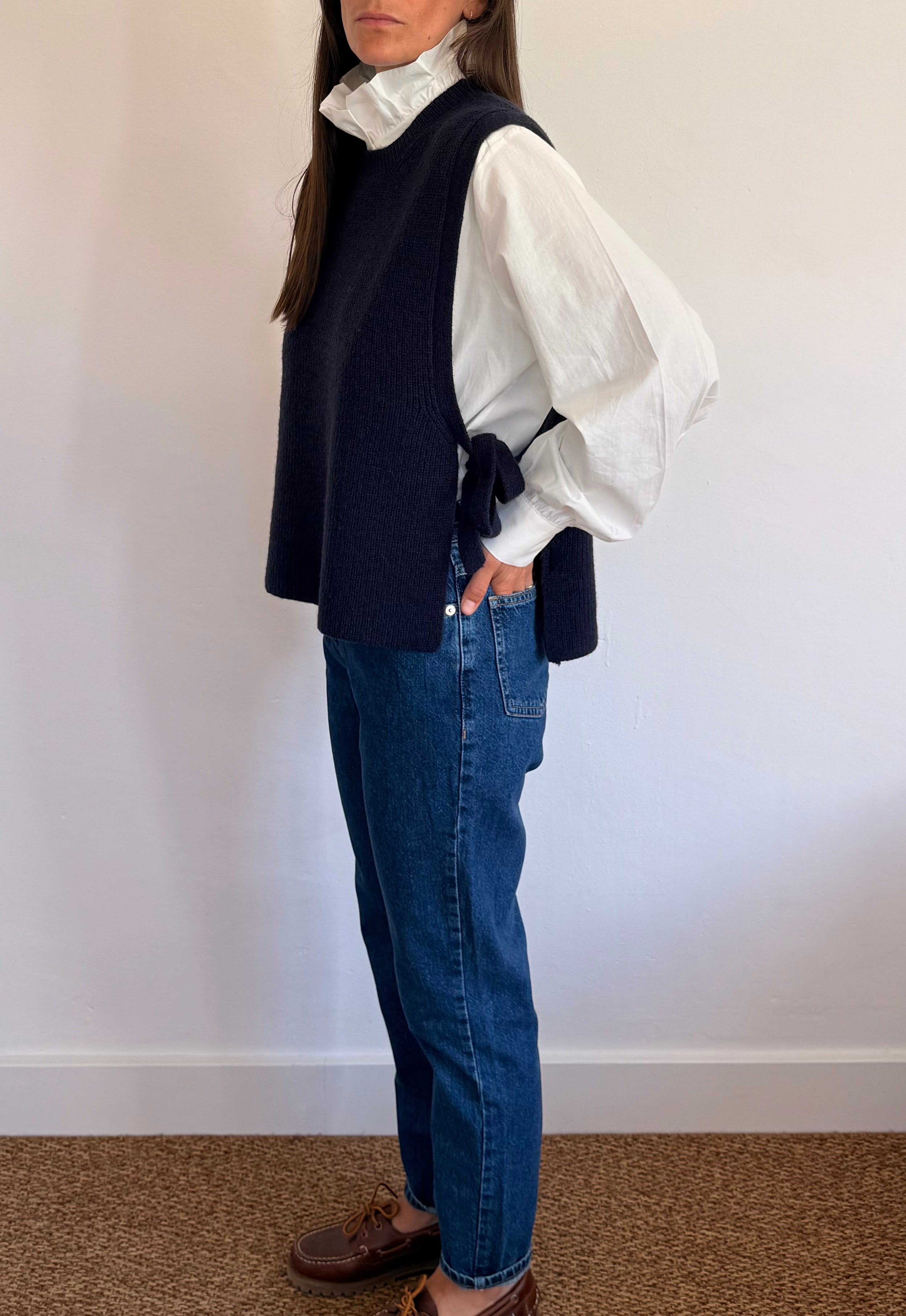 Pull sans manches marine Henri