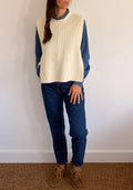 Pull sans manches blanc Henri