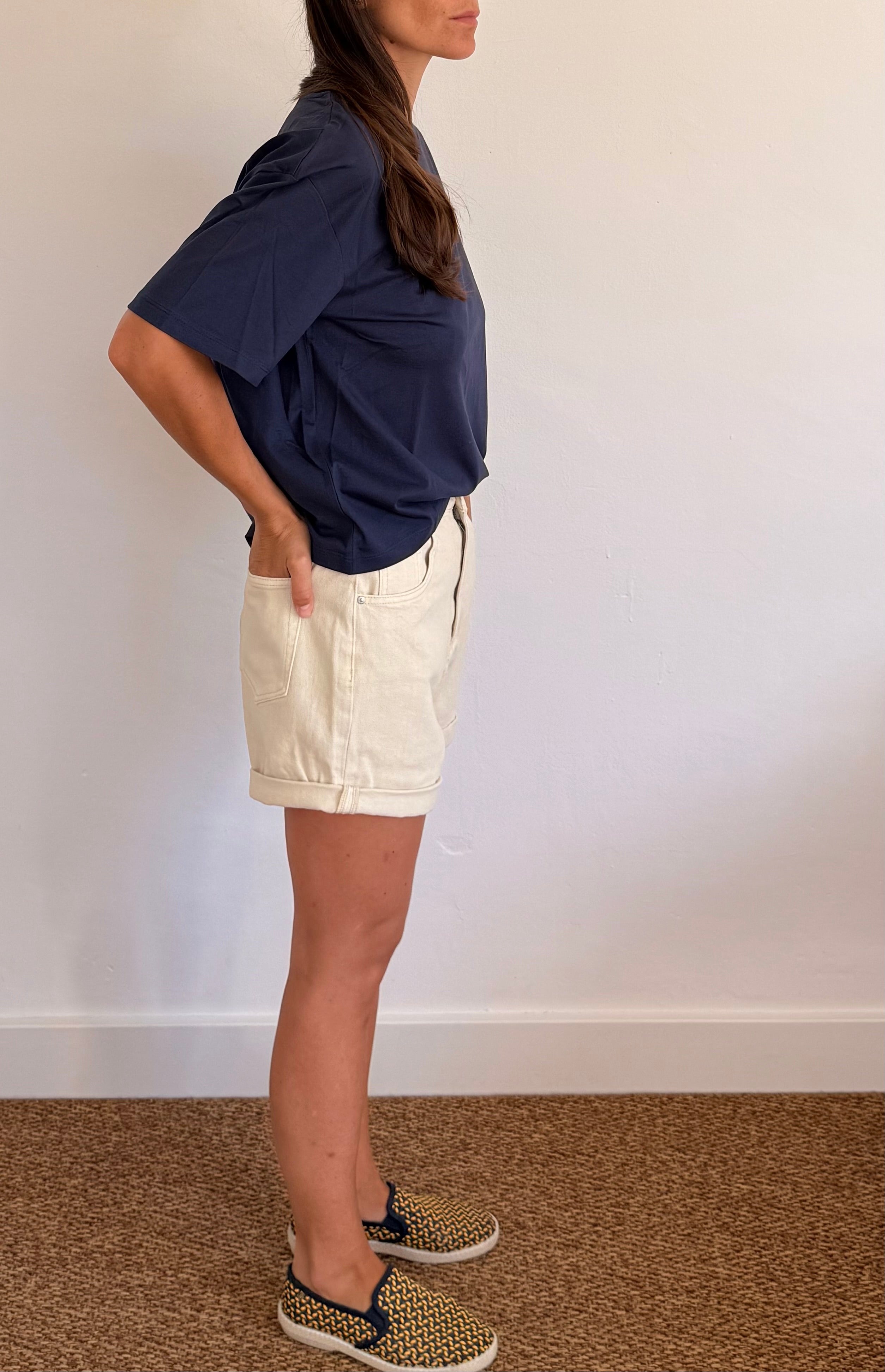 Short en jean beige Gaspard