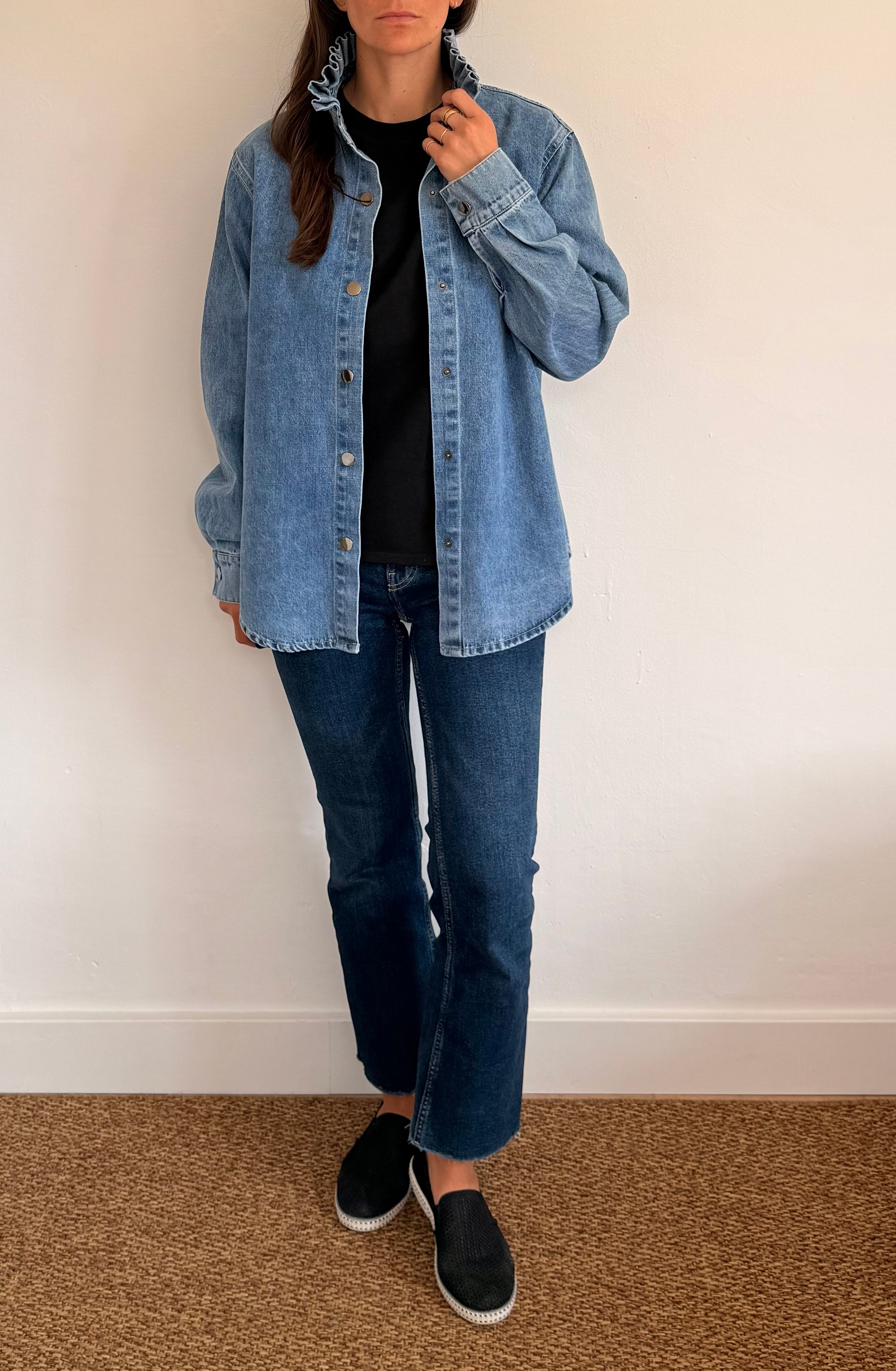 Chemise en jean bleu Margaux