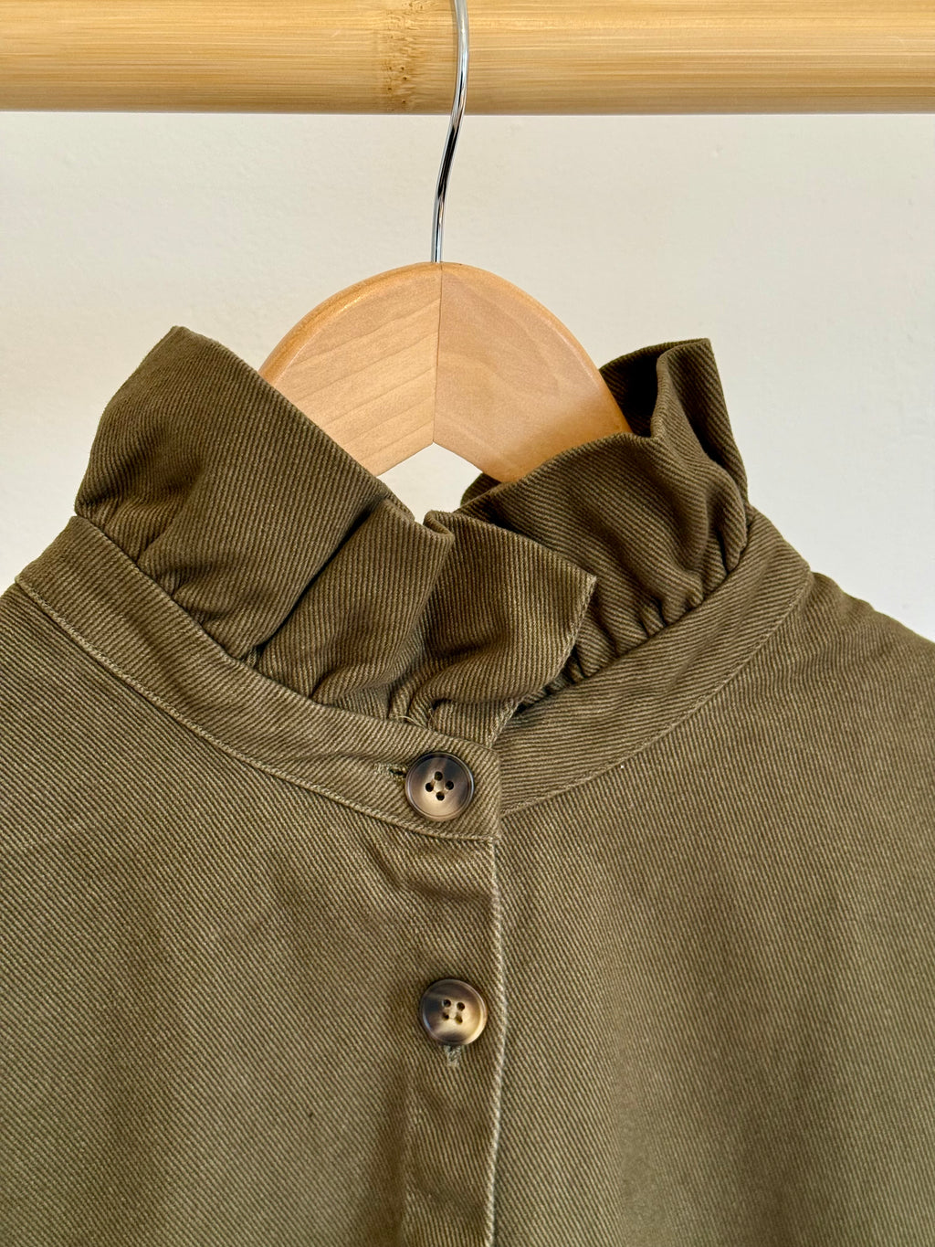Chemise en jean kaki Margaux