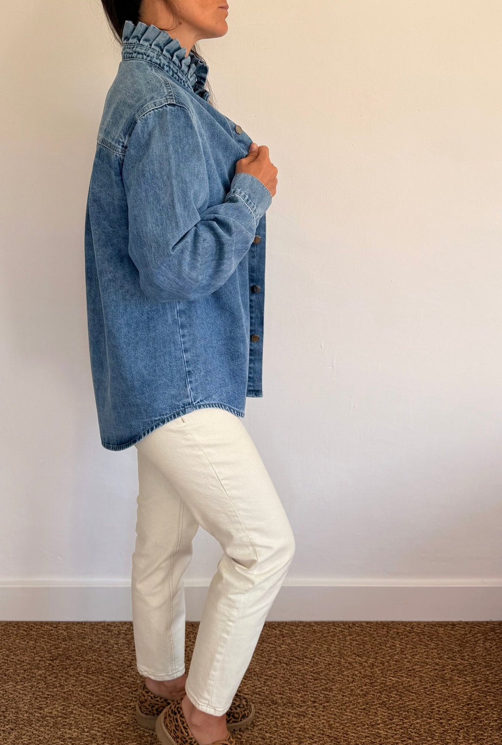 Chemise en jean bleu Margaux