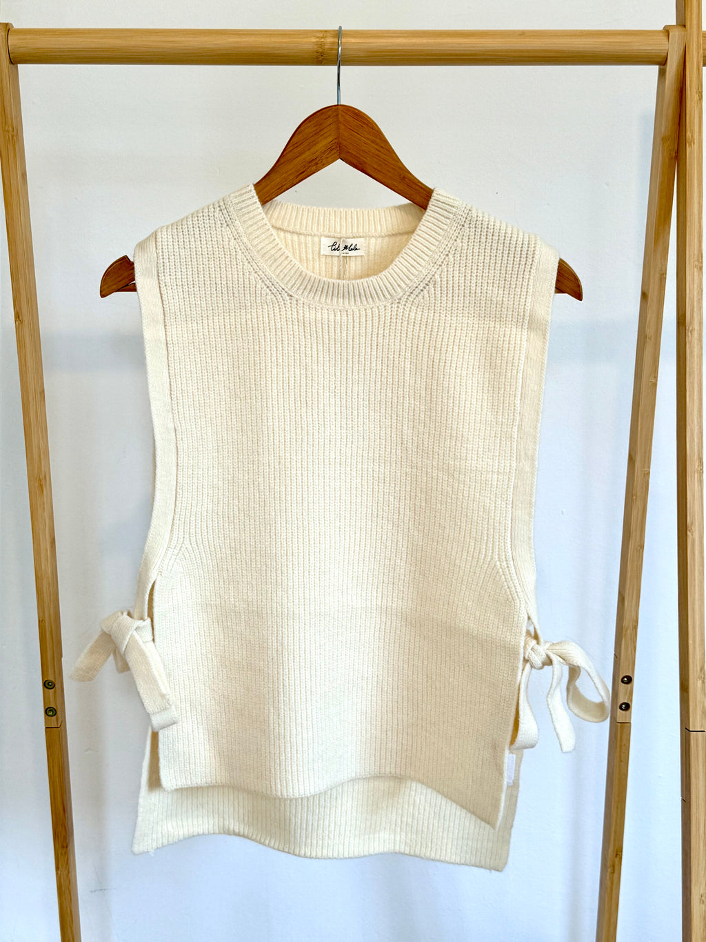 Pull sans manches blanc Henri